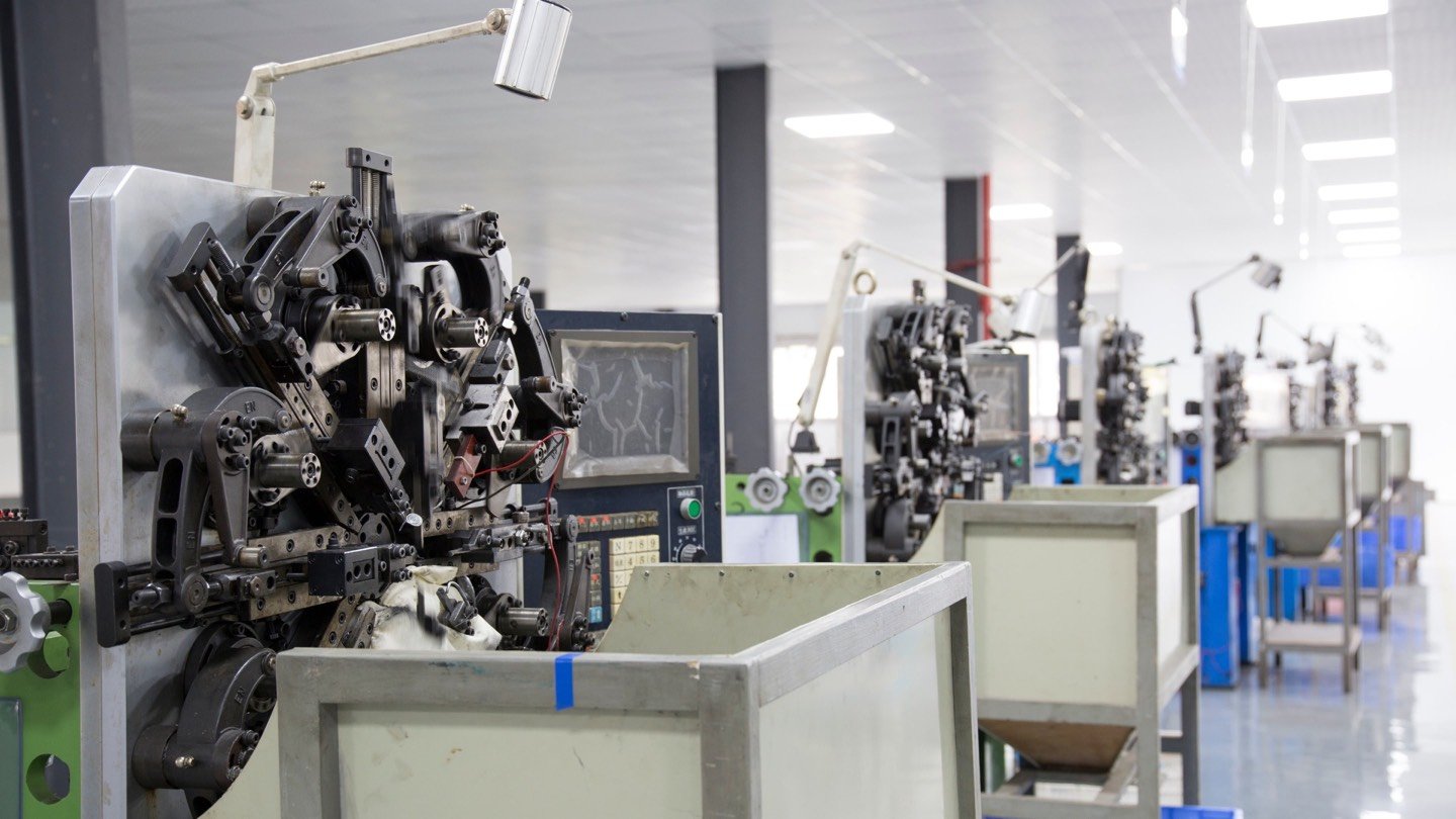 Spring manufacturing equipment and production floor